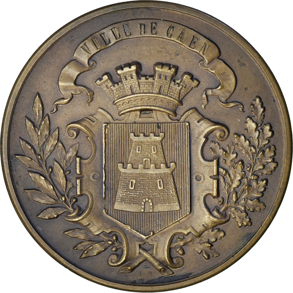 France, Medal, Concours, Race Bovine Normande, Caen, Agriculture, 1906