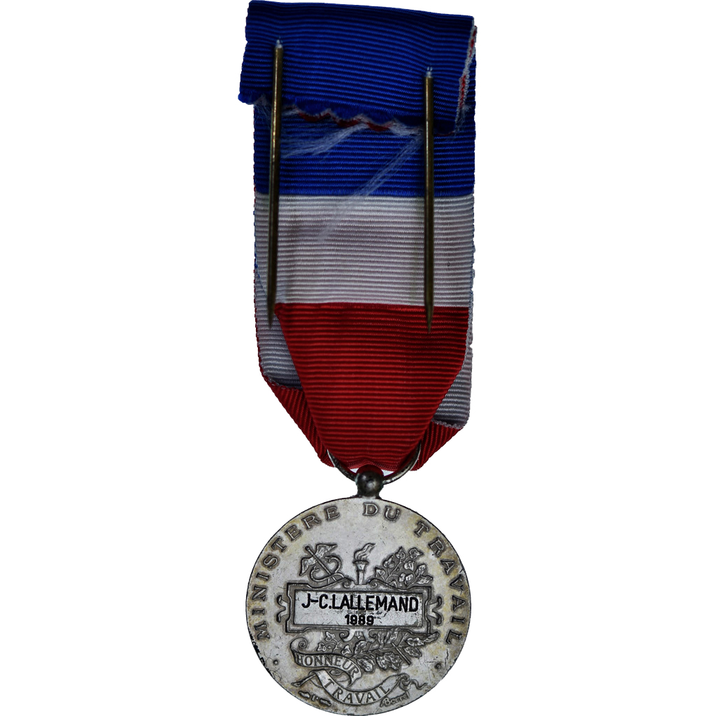 France, Honneur-Travail, République Française, Medal, 1989, Excellent Quality