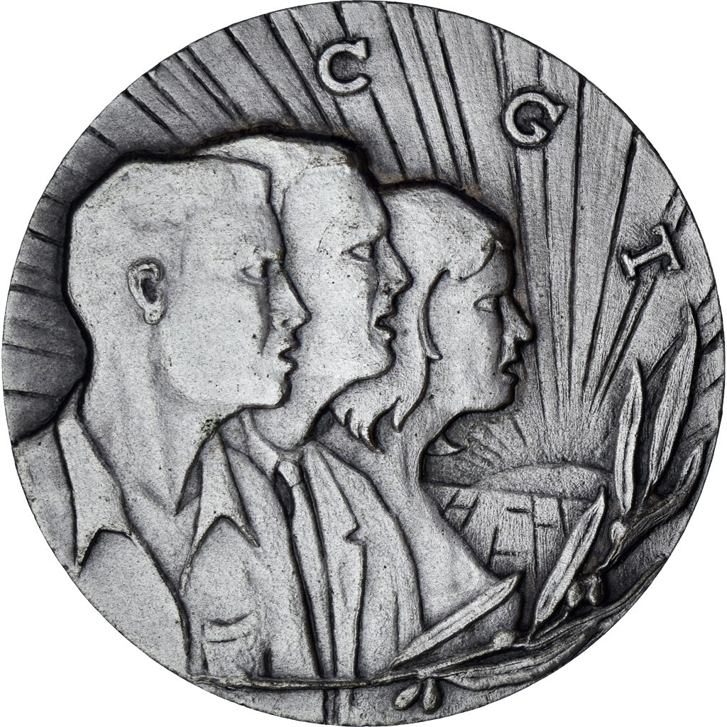 France, Medal, Syndicat, CGT, , Silvered bronze