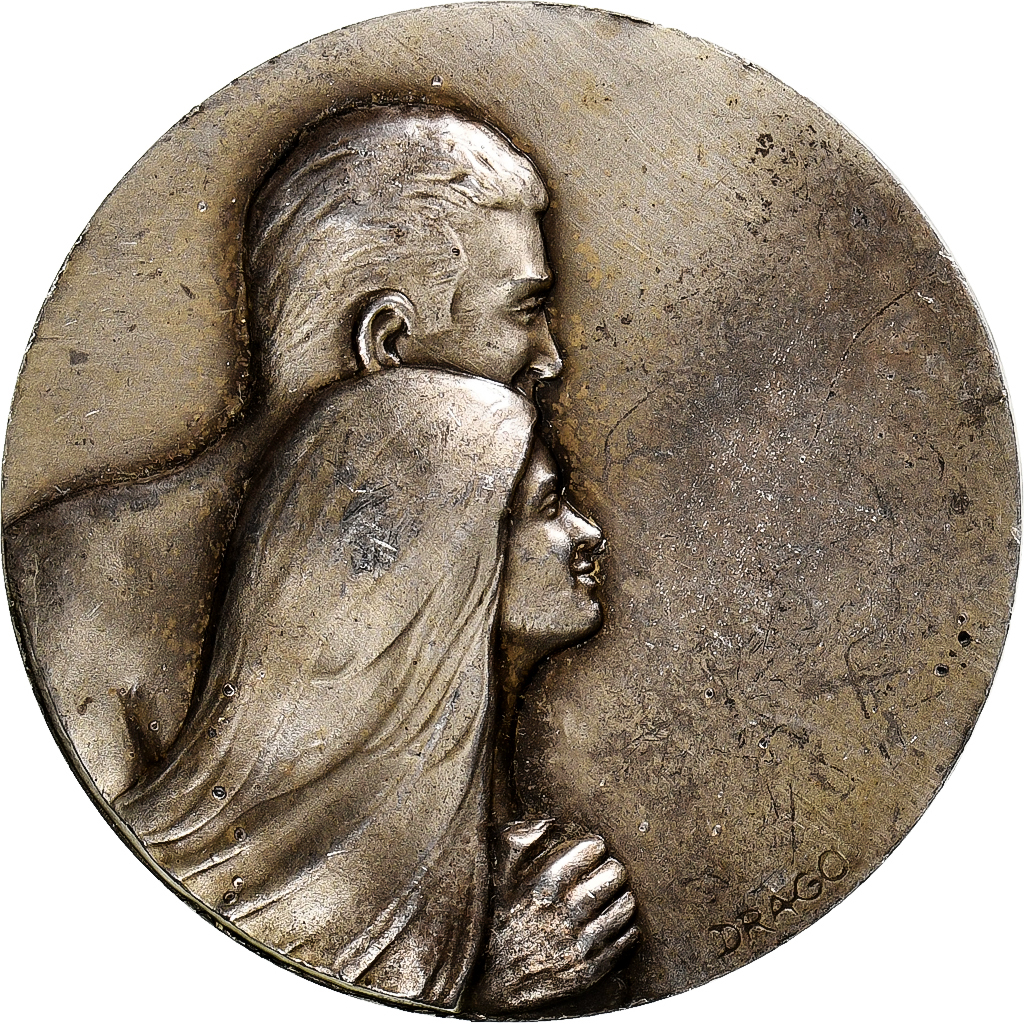 France, Medal, Mariage, Gonfreville l'Orcher, , Silvered bronze