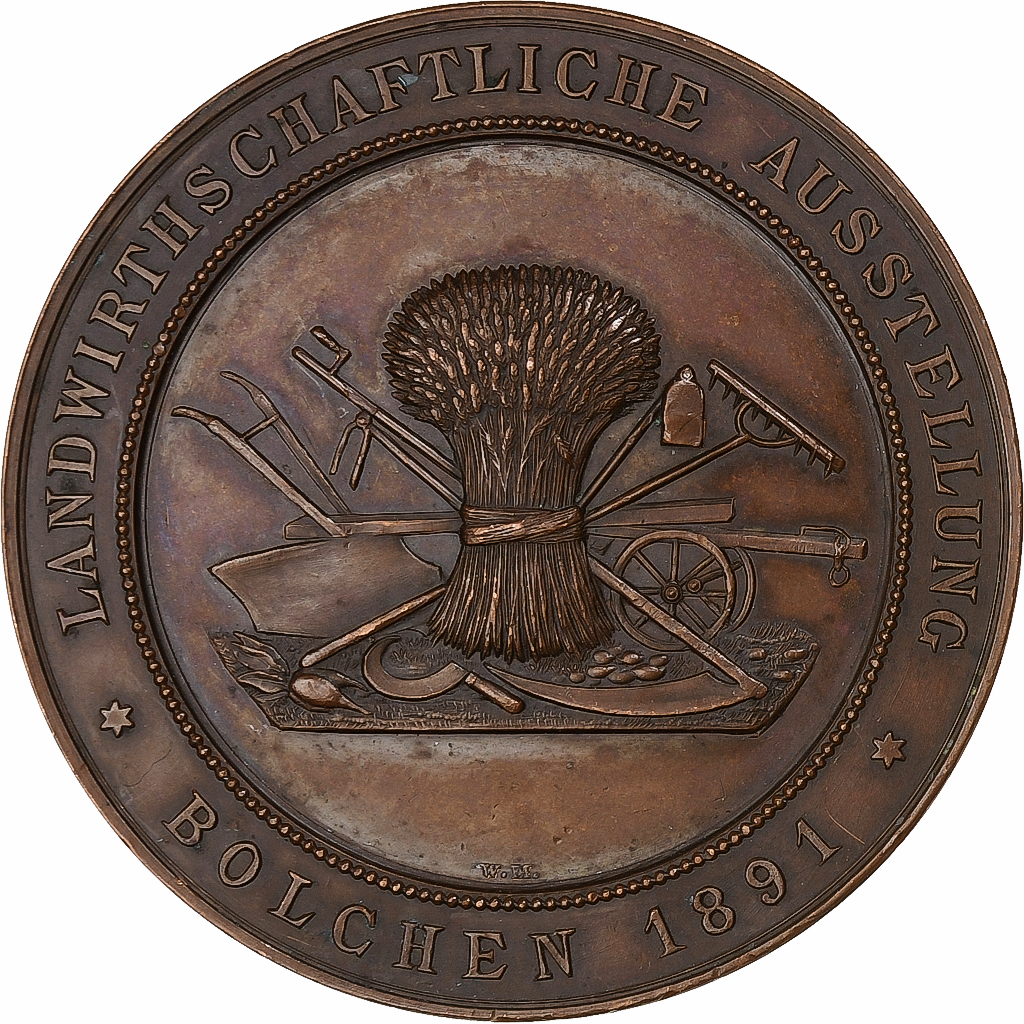 Germany, Medal, Landwirthschaftliche Austellung, Bolchen, 1891, Bronze