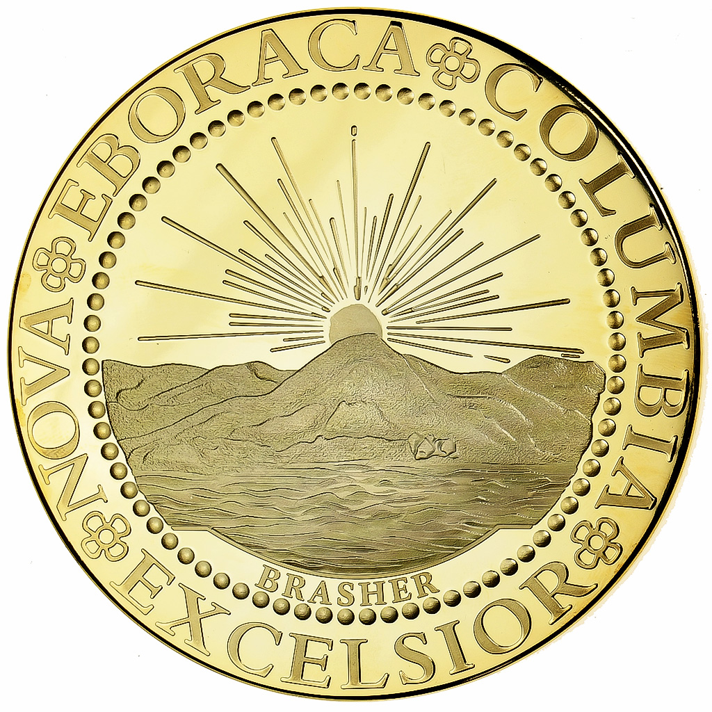 United States, Medal, Copy Brasher Doubloon, Copper Gilt, 