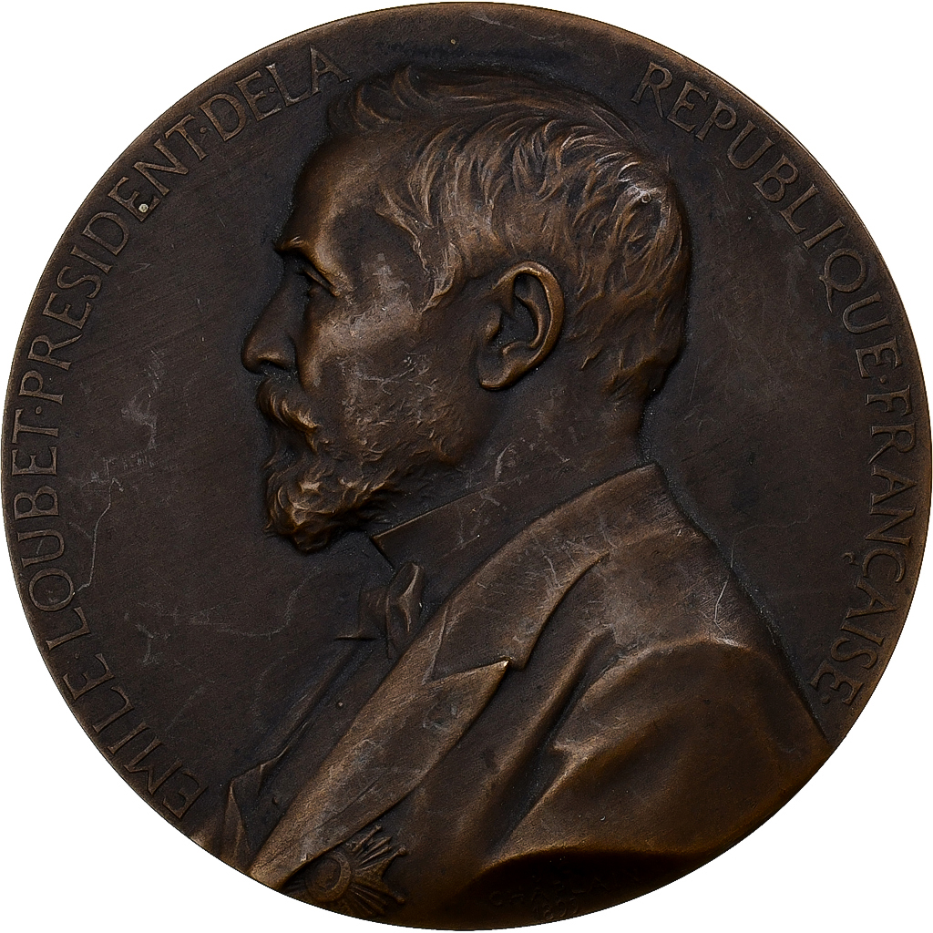 France, Medal, Emile Loubet, Président de la République Française, 1899
