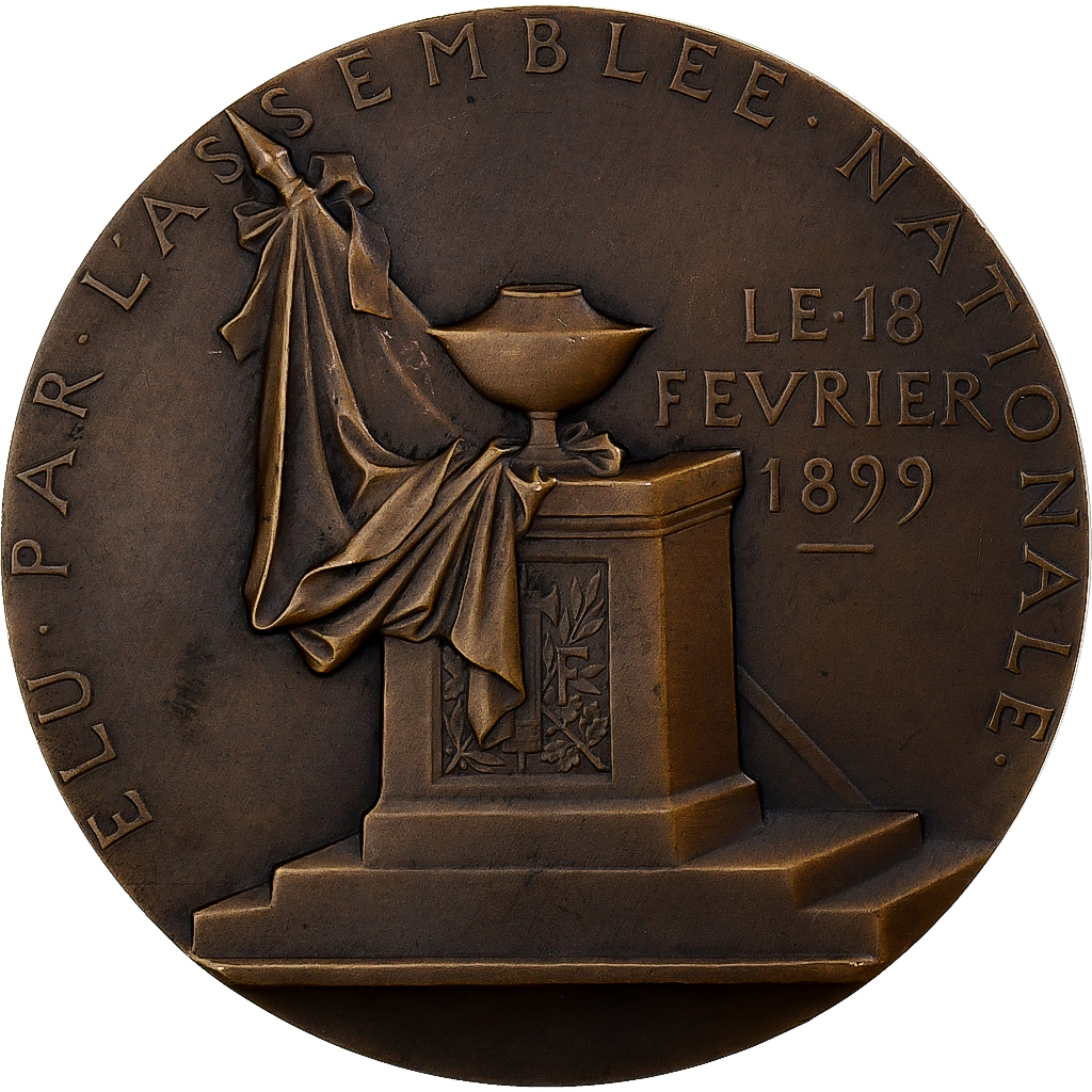 France, Medal, Emile Loubet, Président de la République Française, 1899