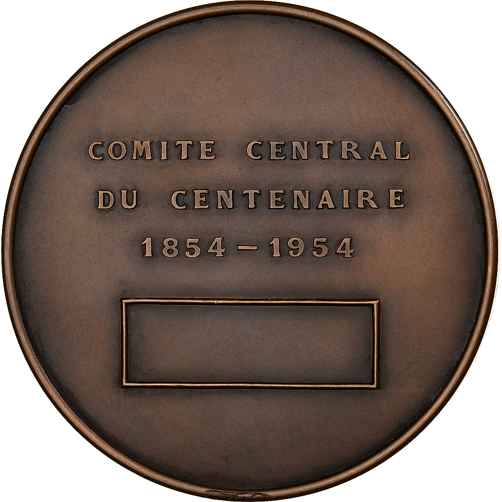 France, Medal, Comité Centrale du Centenaire, Maréchal Lyautey, 1954, Bronze