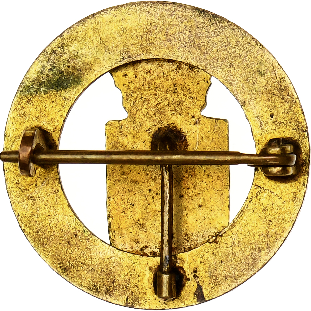 France, Broche, Ville de Lyon, Brass, Emaillée, 