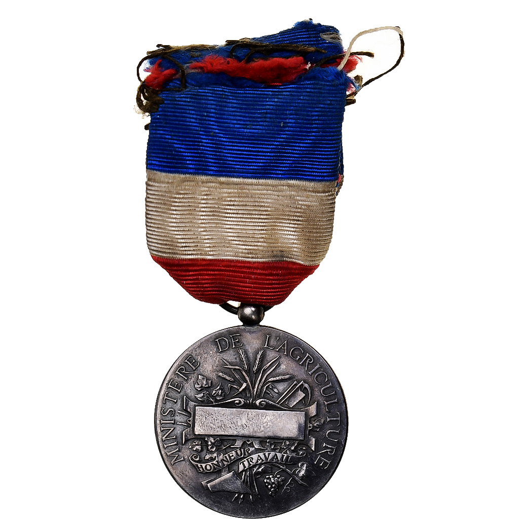 France, Ministère de l'Agriculture, Honneur et Travail, Medal, Very Good