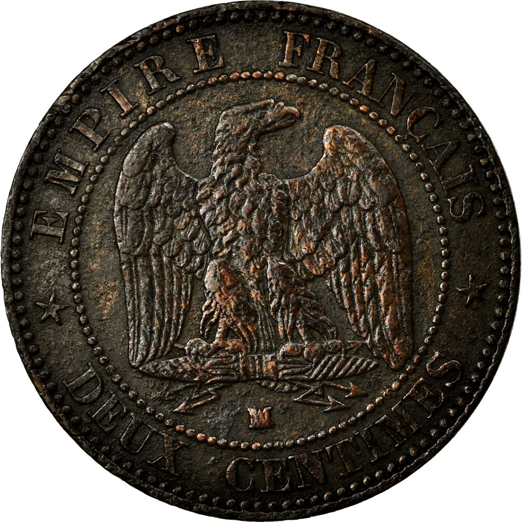 Coin, France, Napoleon III, Napoléon III, 2 Centimes, 1856, Marseille
