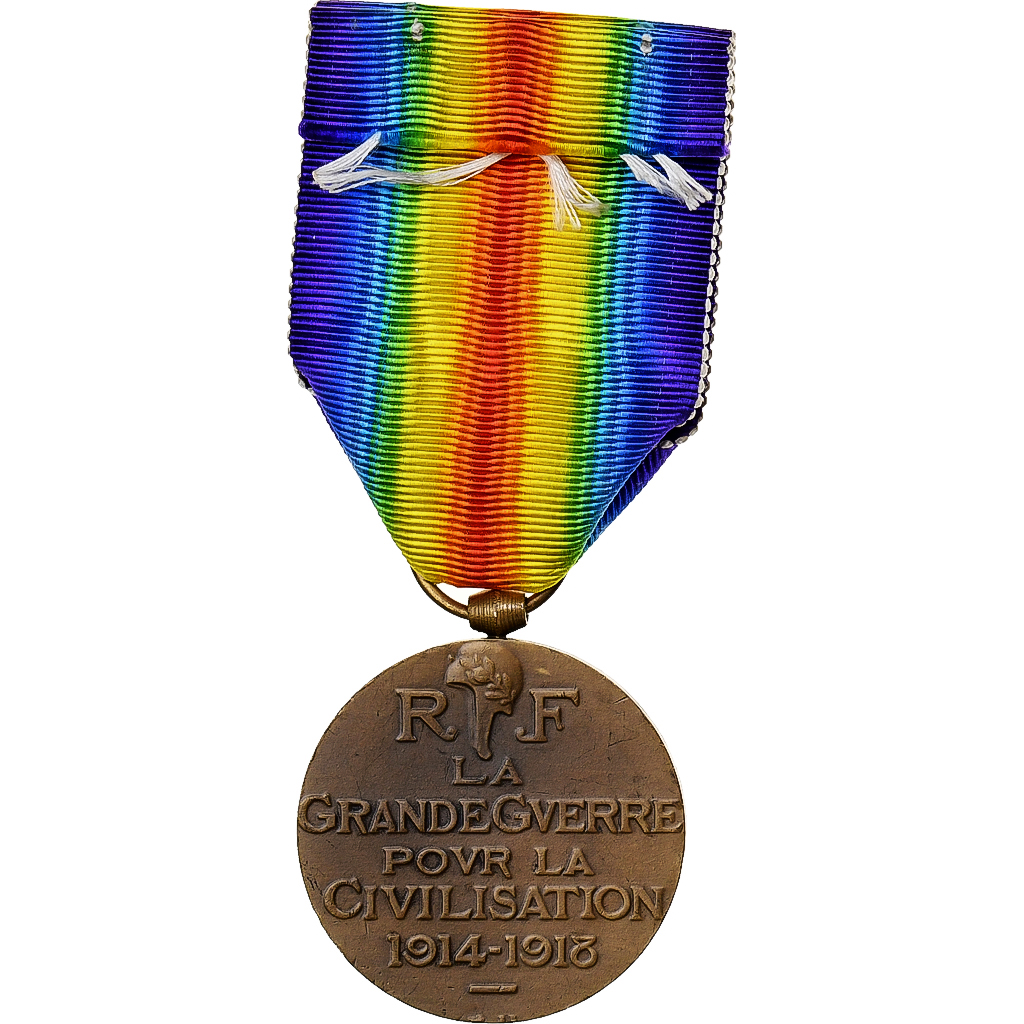France, Médaille Interalliée de la Victoire, Medal, 1914-1918, Excellent