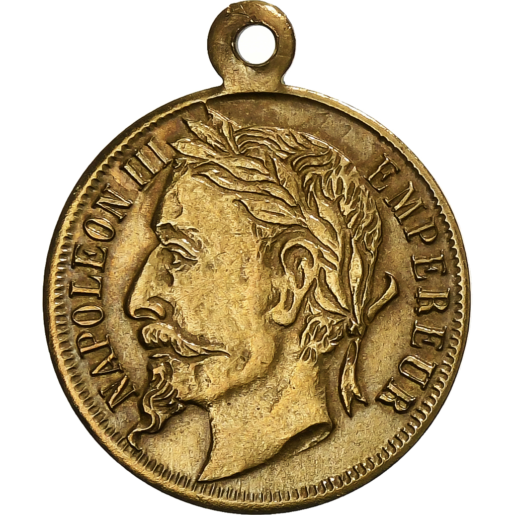 France, Medal, Napoléon III, Empereur, Brass, 