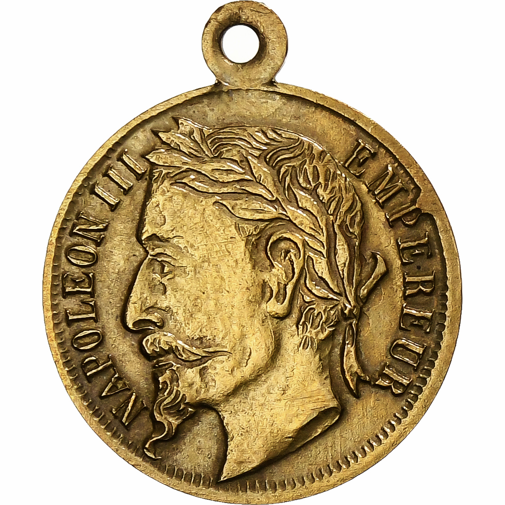 France, Medal, Napoléon III, Empereur, Brass, 