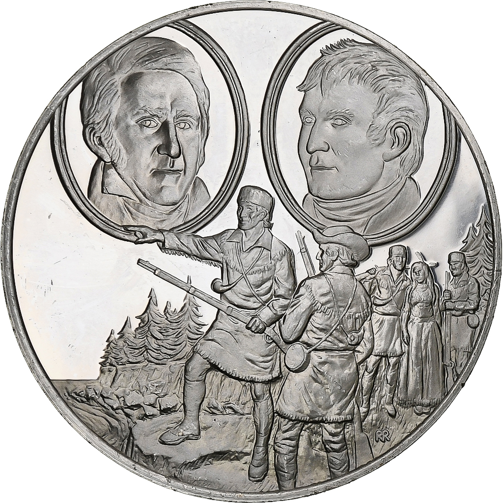Germany, Medal, Les Grands Explorateurs, Meriwether Lewis und William Clark