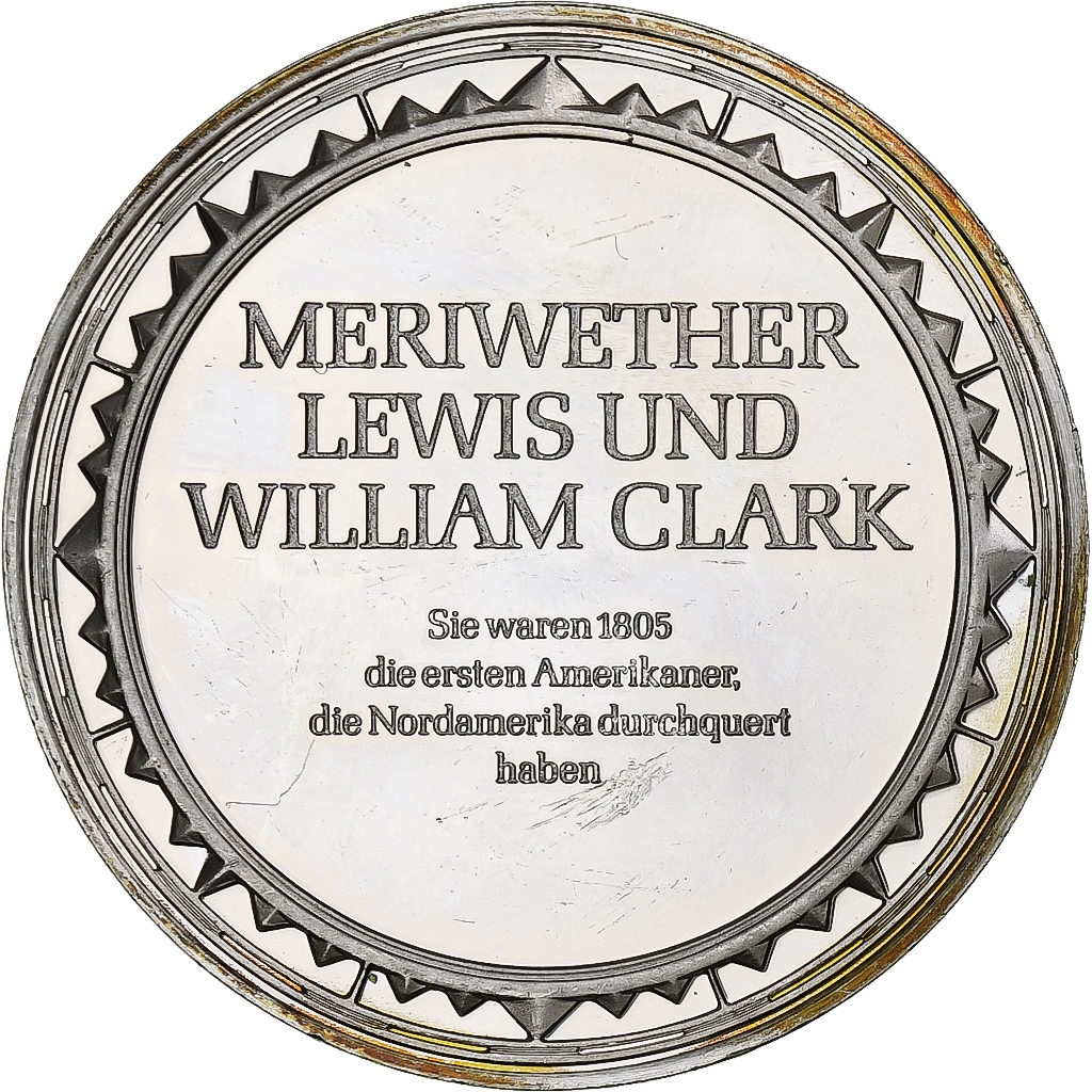 Germany, Medal, Les Grands Explorateurs, Meriwether Lewis und William Clark