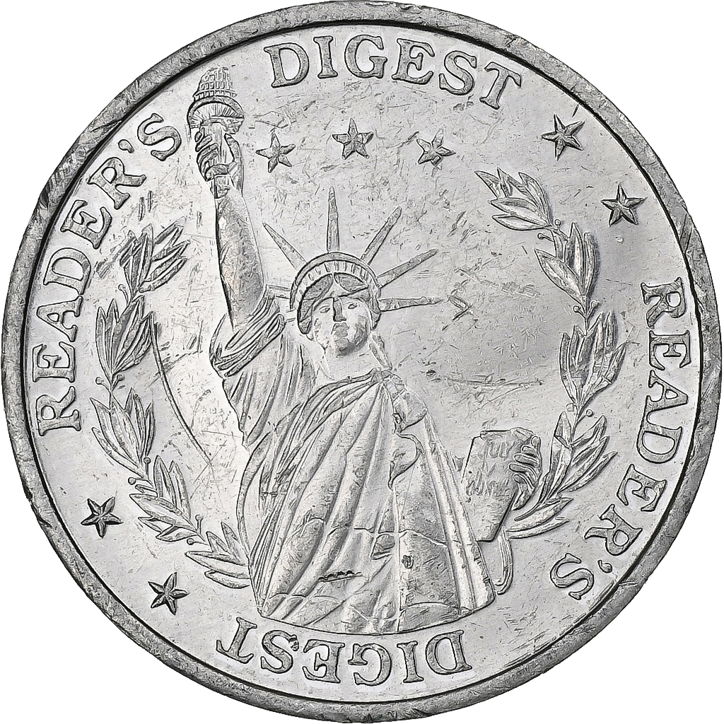 United States of America, Token, Reader's Digest, Staute of Liberty, Aluminum