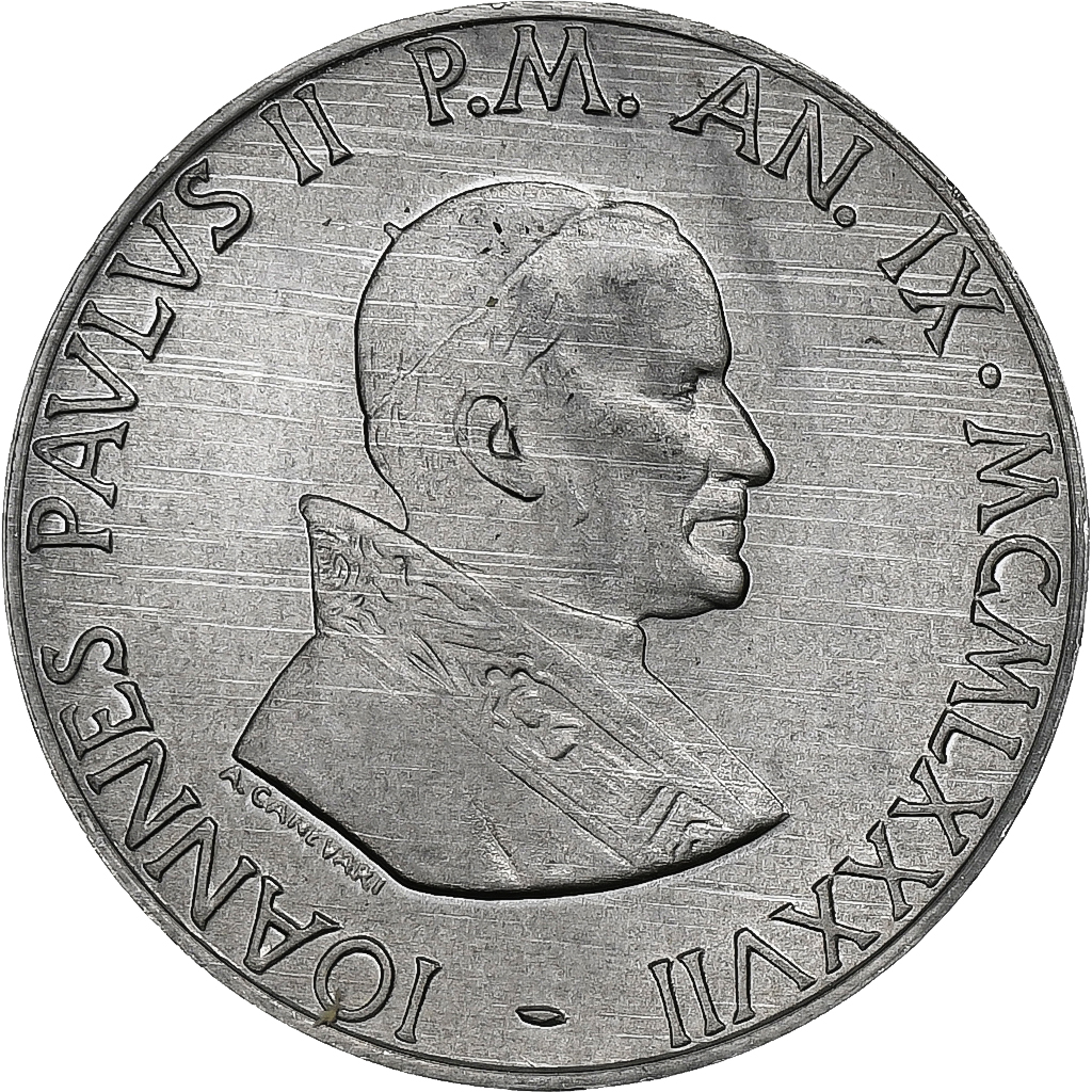 VATICAN CITY, John Paul II, 10 Lire, 1987, FDC, Aluminum, , KM:199