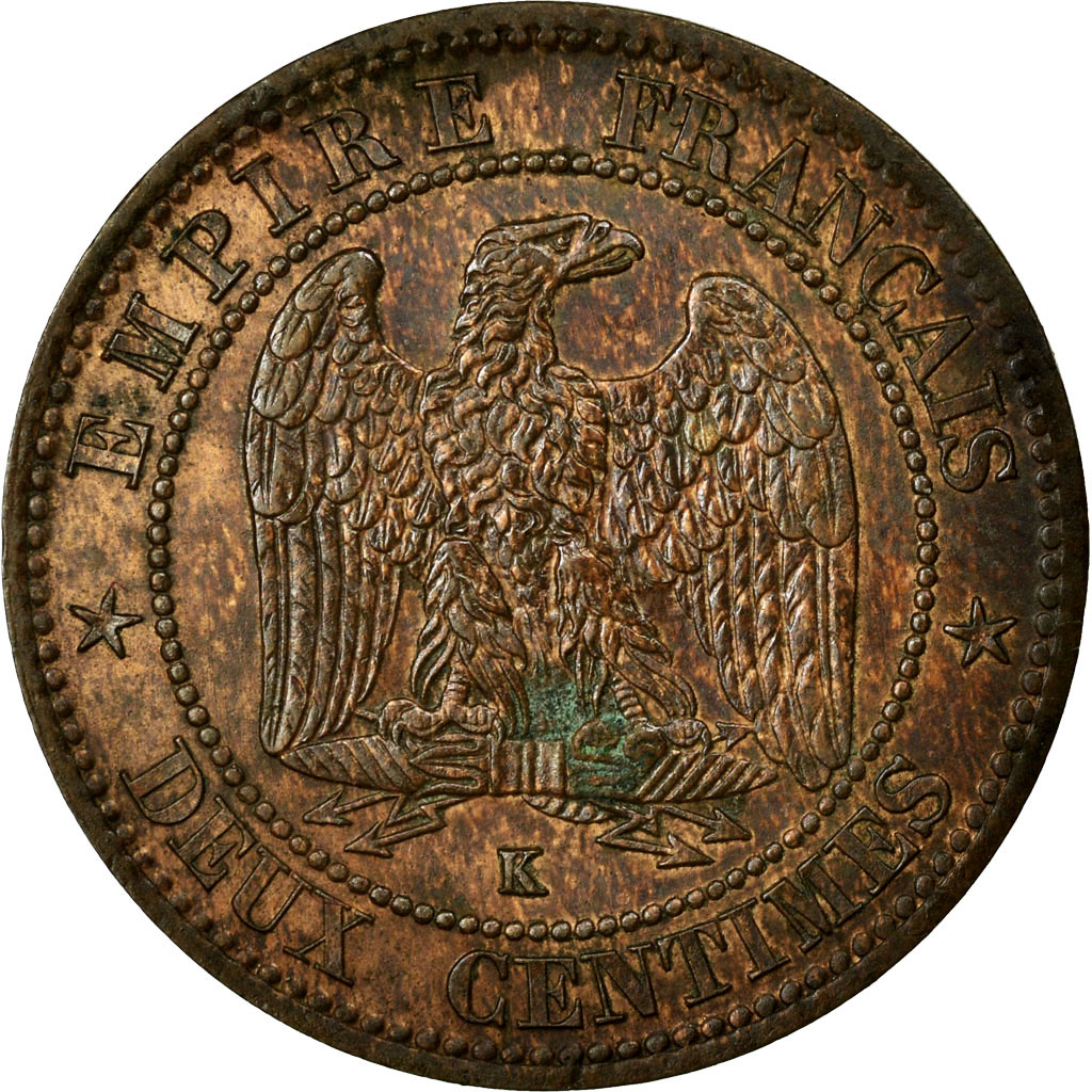 Coin, France, Napoleon III, Napoléon III, 2 Centimes, 1862, Bordeaux