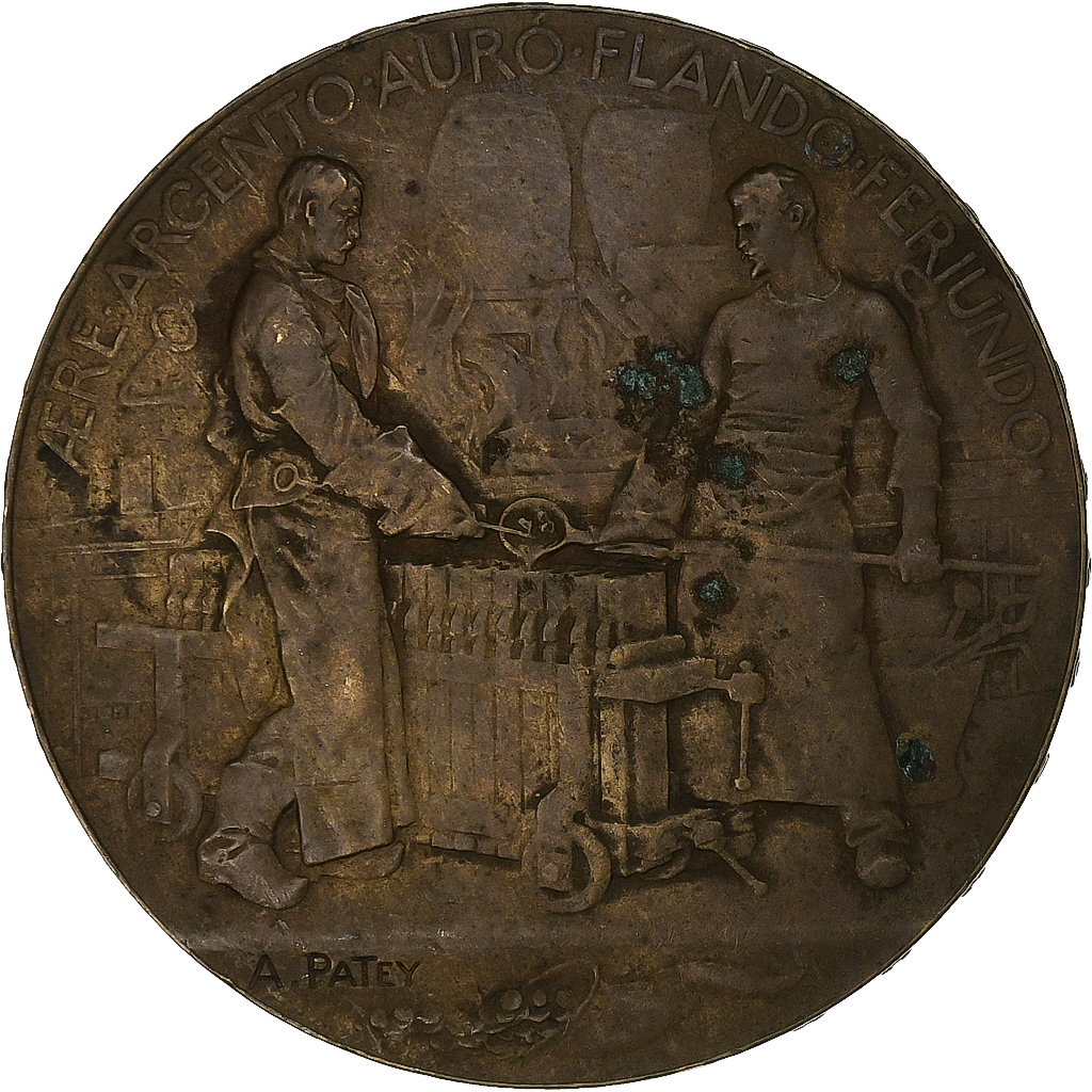 France, Medal, Exposition à la Monnaie de Paris, 1900, Bronze, Patey, 