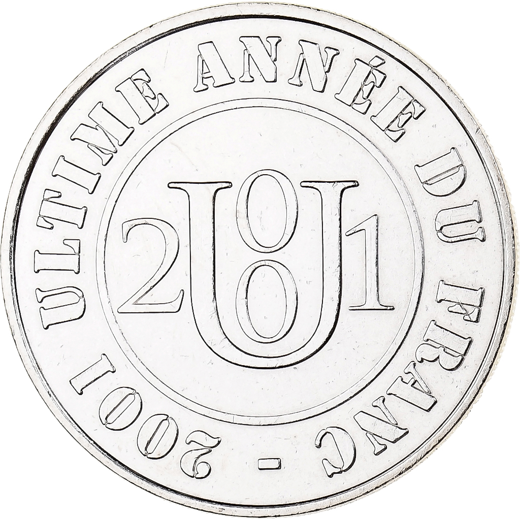 France, Token, Paris - Hotel de la Monnaie - Ultime année du Franc, 2001