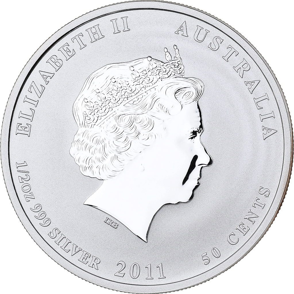 Australia, Elizabeth II, 50 Cents, Year of the Rabbit, 2011, Perth, Silver