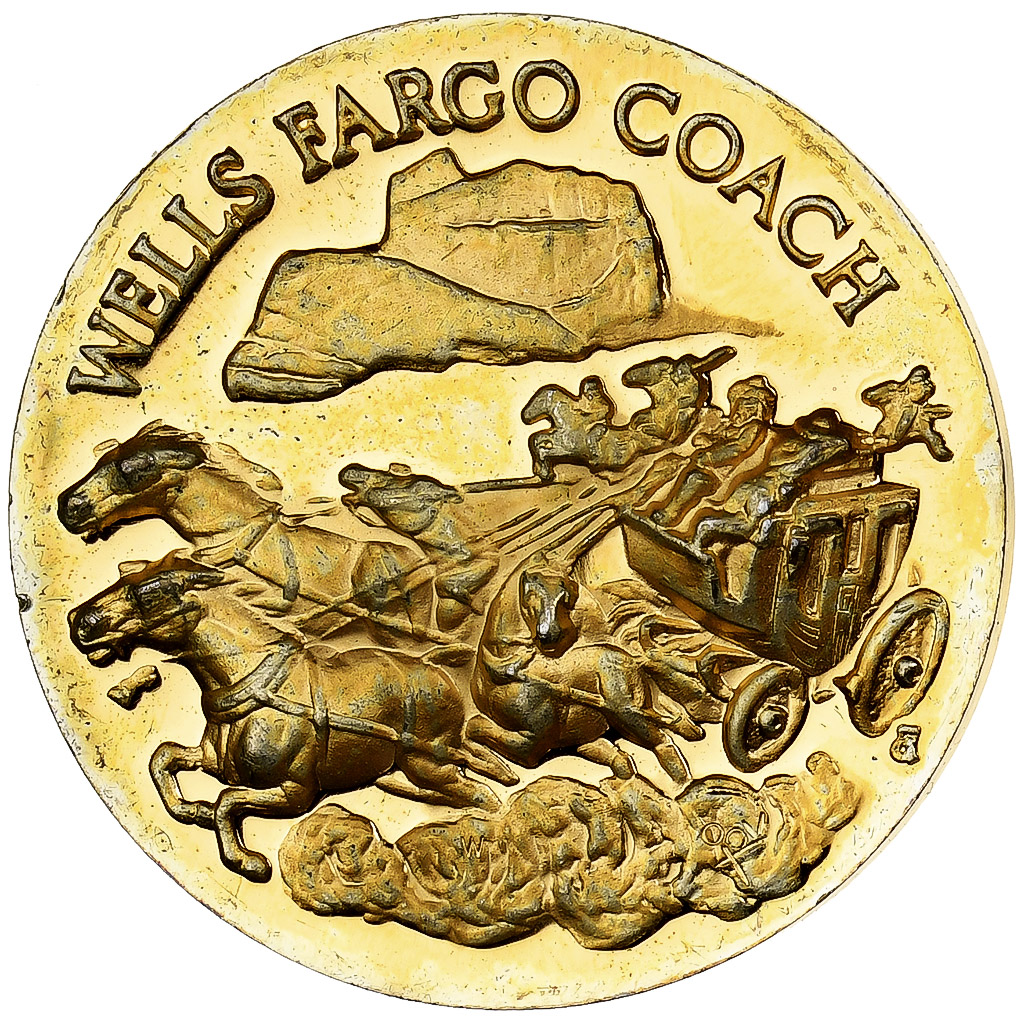United States of America, Medal, Wells Fargo Coach, 1972, Vermeil, 