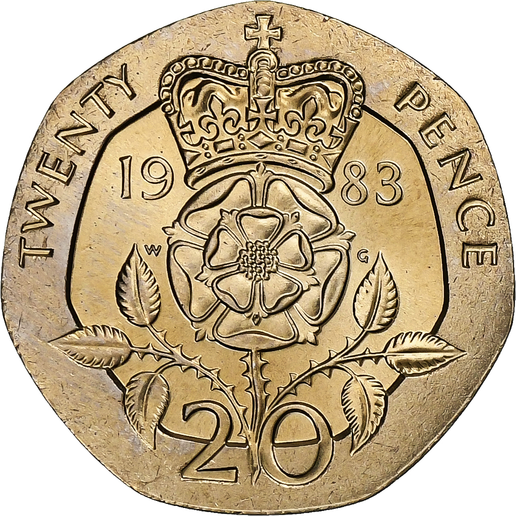 Great Britain, Elizabeth II, 20 Pence, 1983, Copper-nickel, , KM:931