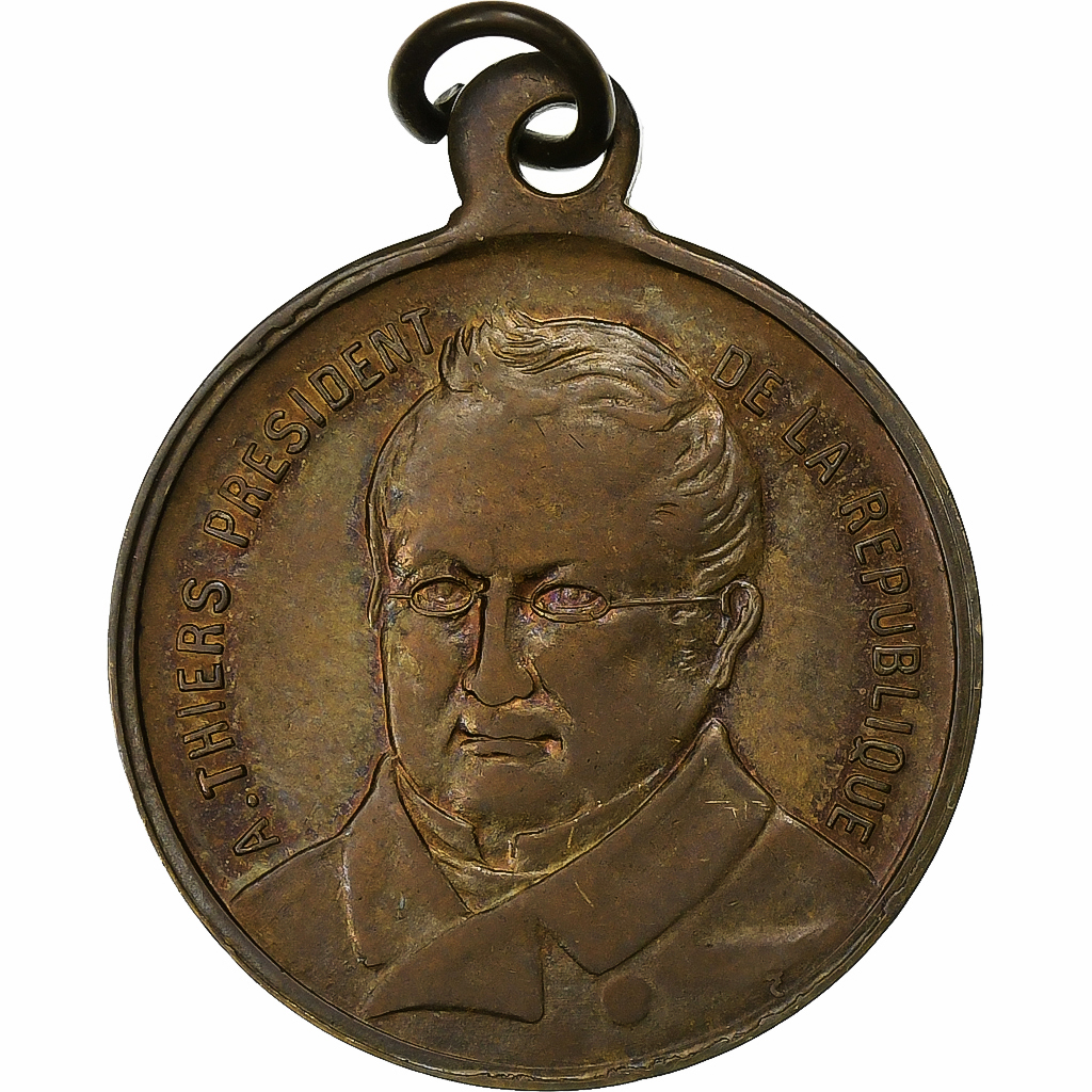 France, Medal, Adolphe Thiers, Président de la République, Copper, 