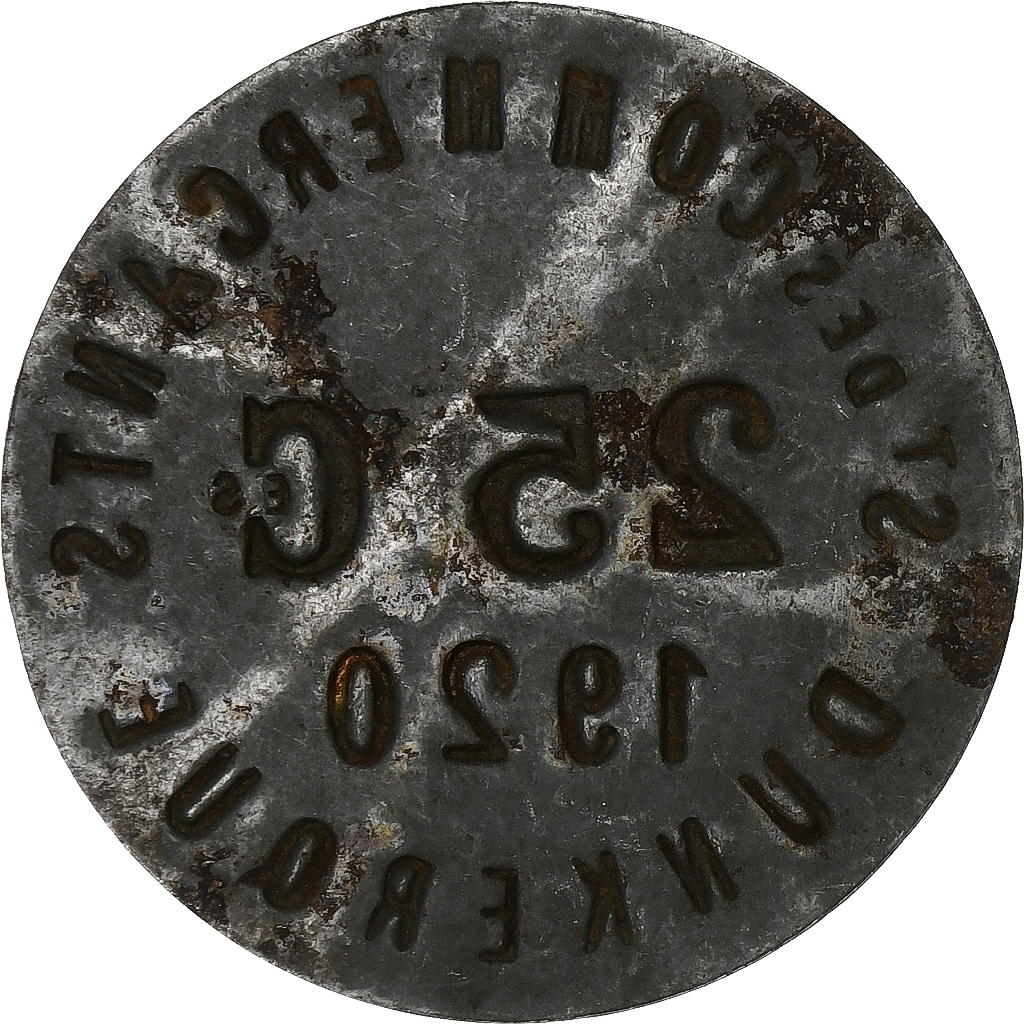 France, Société des Commerçants de Dunkerque, 25 Centimes, 1920, 