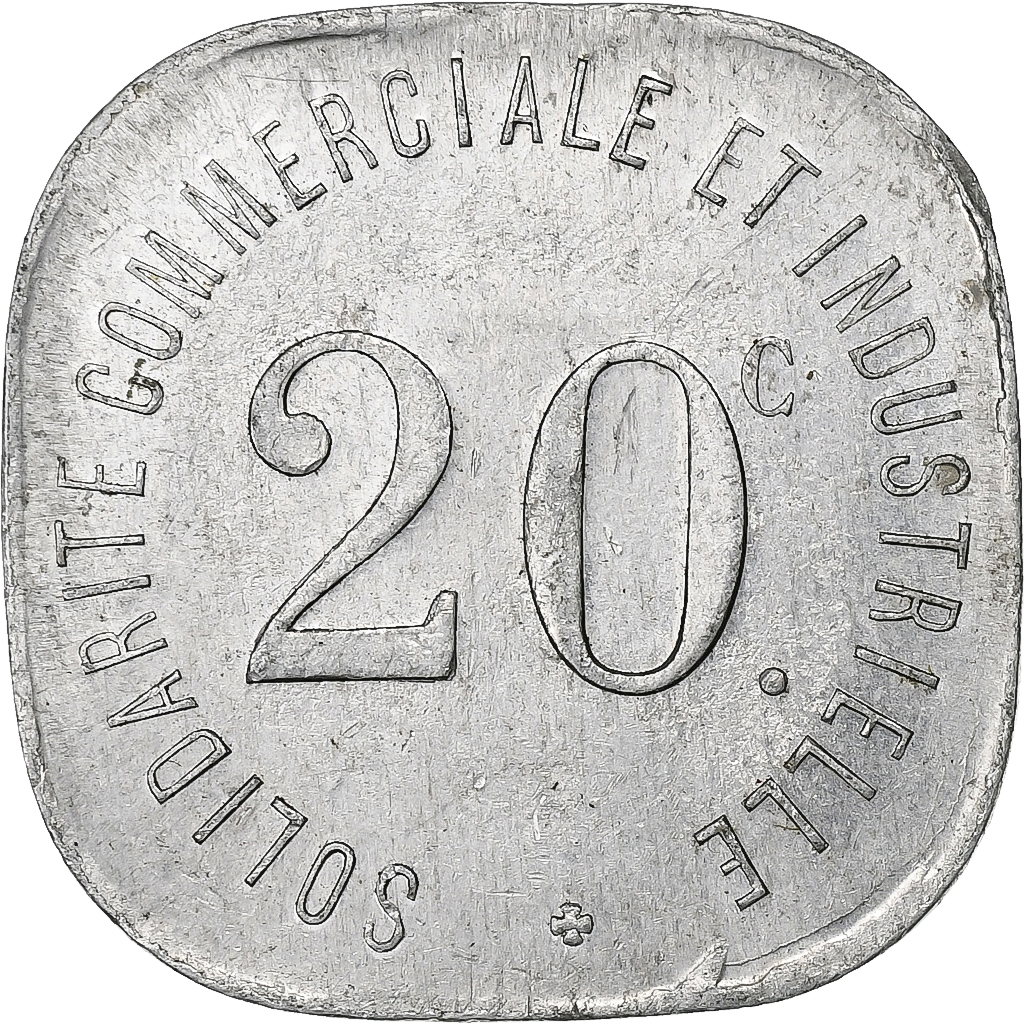 France, Neuilly, 20 Centimes, 1918, , Aluminium, Elie:10.1