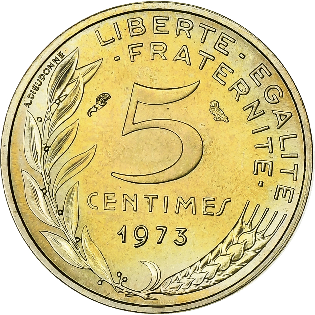 Coin, France, Marianne, 5 Centimes, 1973, Paris, , Aluminum-Bronze