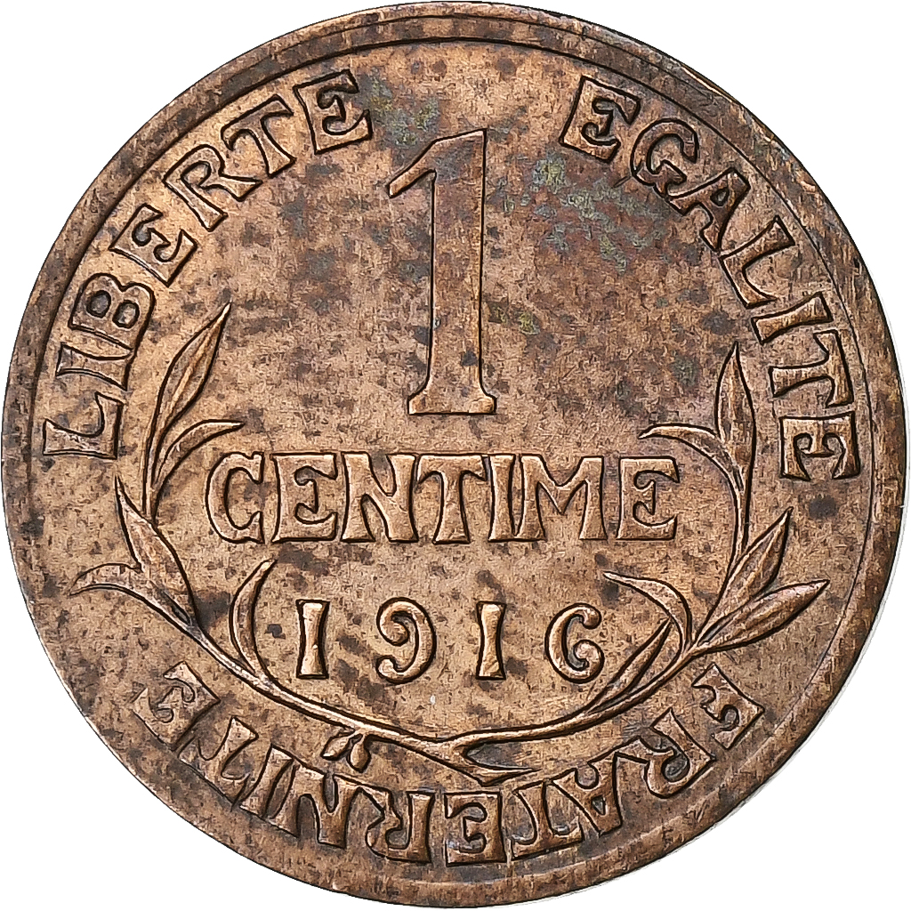 France, Centime, Dupuis, 1916, Paris, Bronze, , Gadoury:90, KM:840