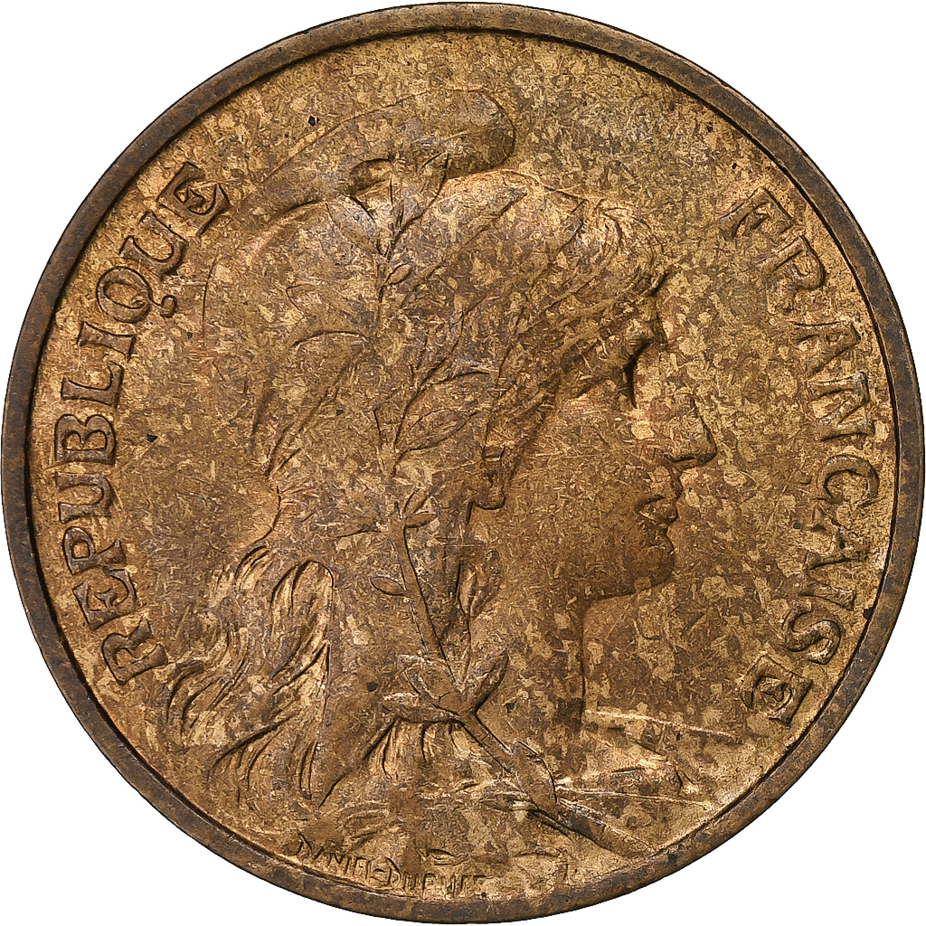 France, 10 Centimes, Dupuis, 1900, Paris, Bronze, , Gadoury:277, KM:843