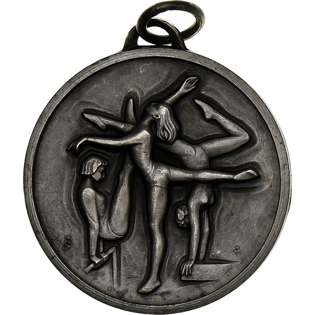 France, Medal, Sport, Gymnastique, Silvered bronze, 