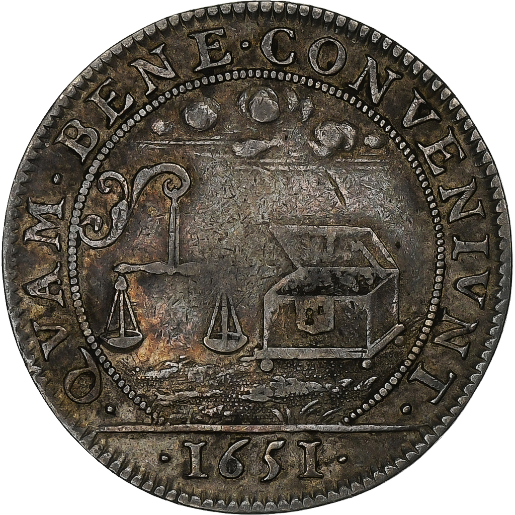 Frankrijk, Token, Louis XIV, Conseil du Roi, 1651, Zilver, ZF, Feuardent:197