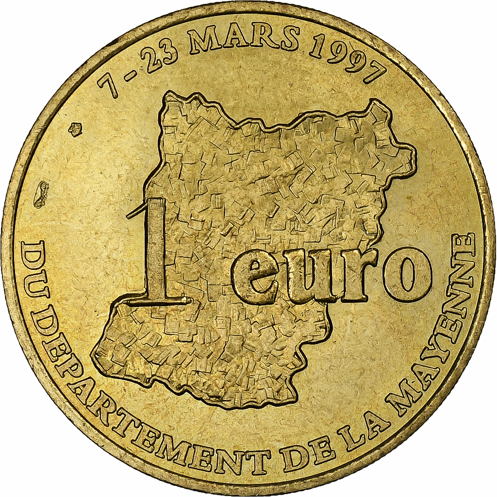 France, 1 Euro, 1997, Copper-nickel Aluminium, MS