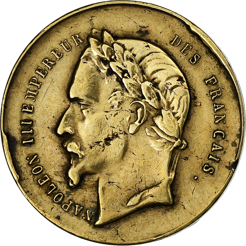 France, Token, Napoléon Ier et Napoléon III, Brass, EF