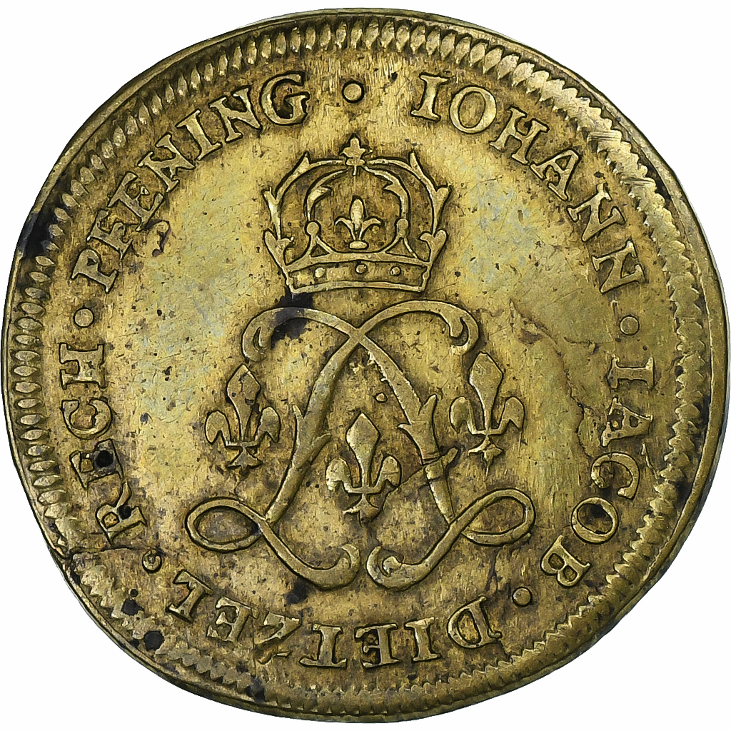 France, Token, Louis XV, Nuremberg, Johann Jacob Dietzel, Brass,