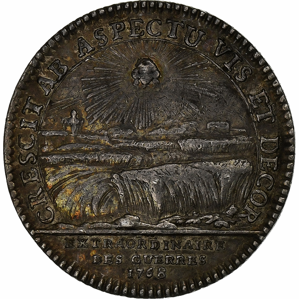 France, Token, Louis XV, Extraordinaire des Guerres, 1768, Silver, Roettiers