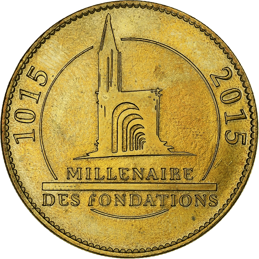 France, Token, Strasbourg - Horloge Astronomique, 2015, Copper-nickel Aluminium