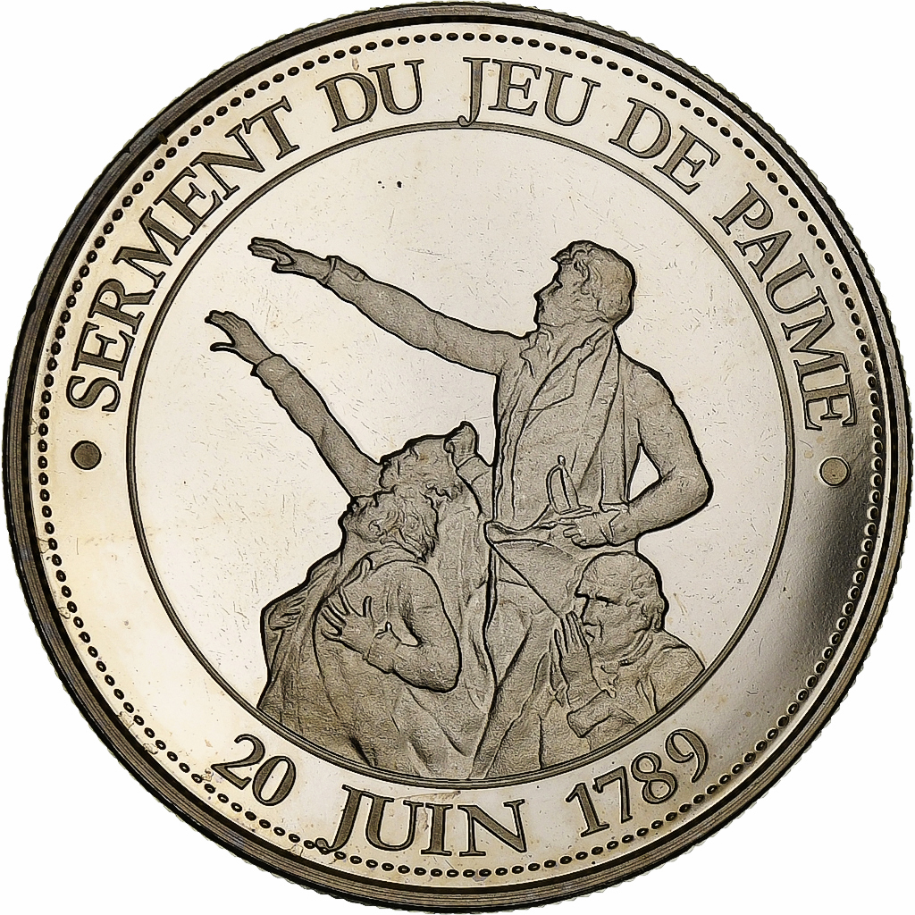 France, Medal, Révolution Française, Serment du Jeu de Paume, Copper-nickel