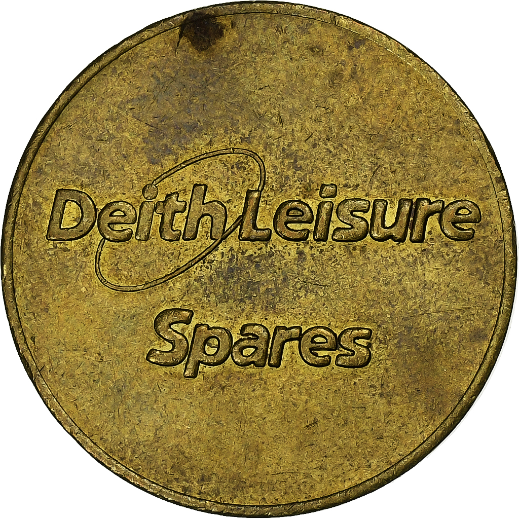 United Kingdom, 10 Pence, Deith Leisure Spares, Brass, 