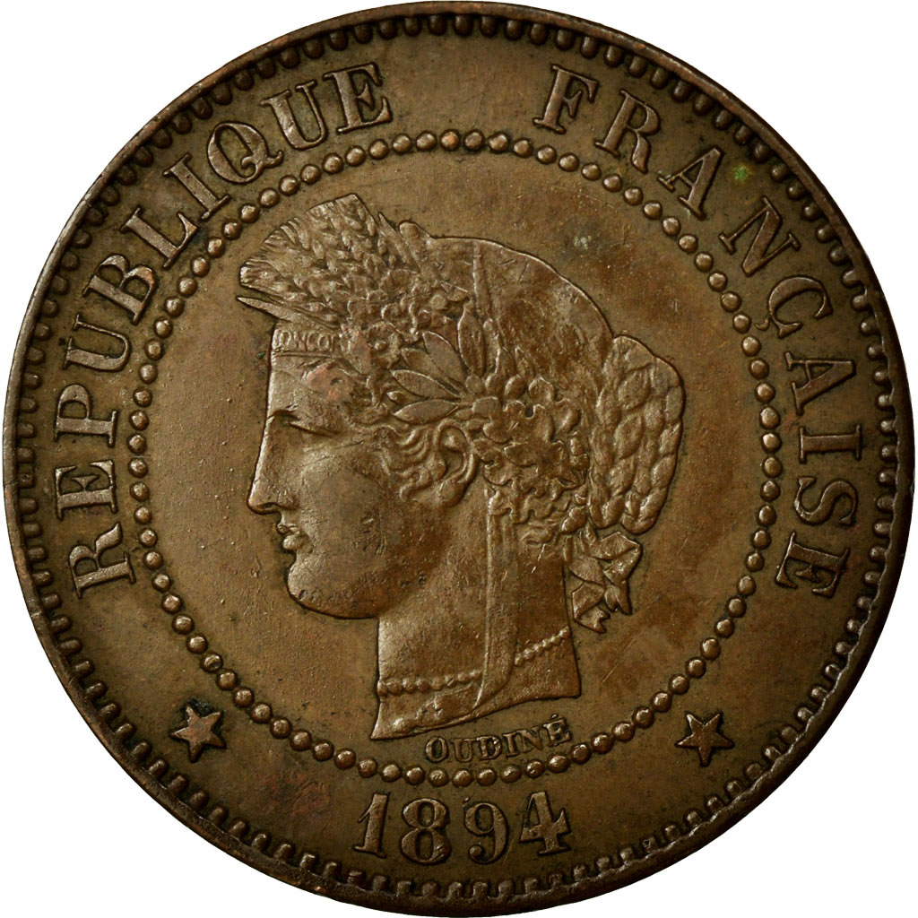 Coin, France, Cérès, 2 Centimes, 1894, Paris, , Bronze, Gadoury:105