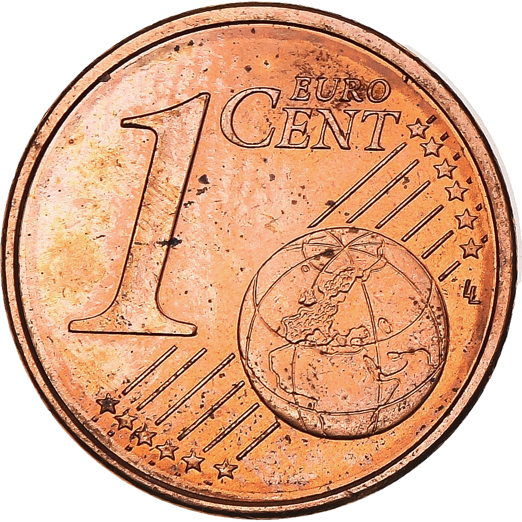 France, 1 Centime, Double Reverse Side, AU, Coppered Steel