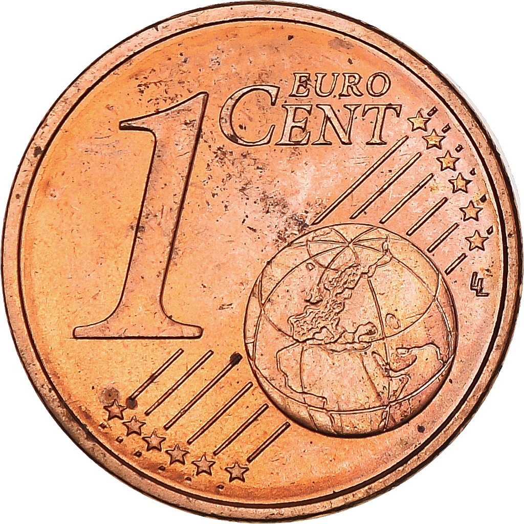 France, 1 Centime, Double Reverse Side, AU, Coppered Steel