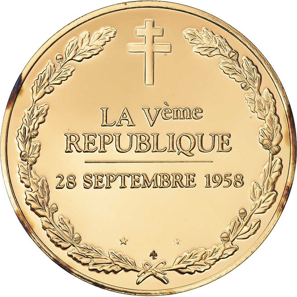 France, Medal, La Vème République, Politics, Society, War, , Vermeil
