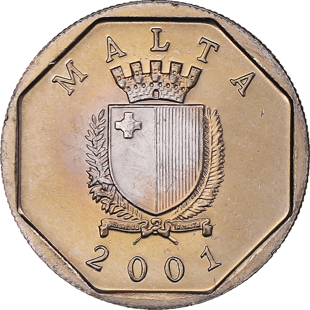 Coin, Malta, 5 Cents, 2001, , Copper-nickel, KM:95