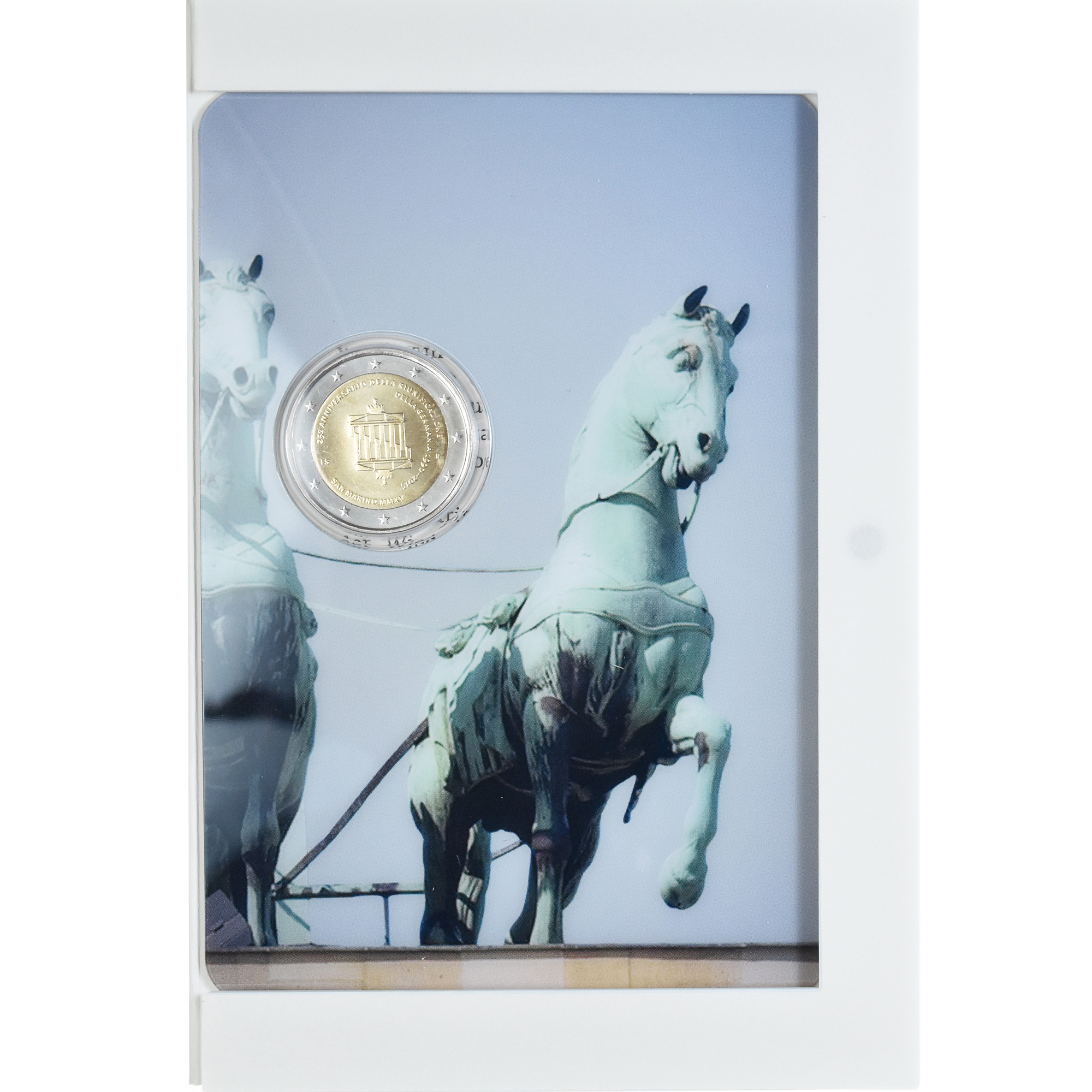 San Marino, 2 Euro, réunification de l'Allemagne, 2015, Rome, BU, STGL