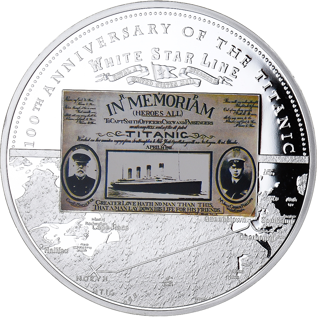 France, Medal, 100ème Anniversaire du Titanic, , Copper Plated Silver