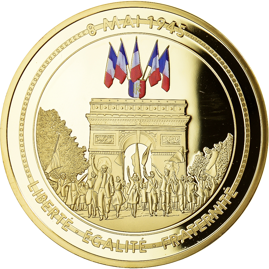 France, Medal, Seconde Guerre Mondiale, Victoire du 8 Mai 1945, , Copper