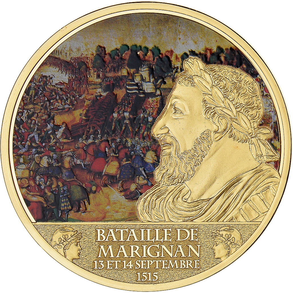 France, Medal, La bataille de Marignan, Septembre 1515, WAR, , Copper