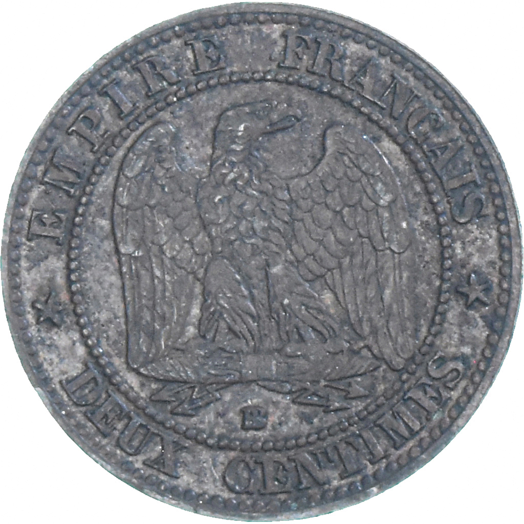 Coin, France, Napoleon III, Napoléon III, 2 Centimes, 1856, Strasbourg